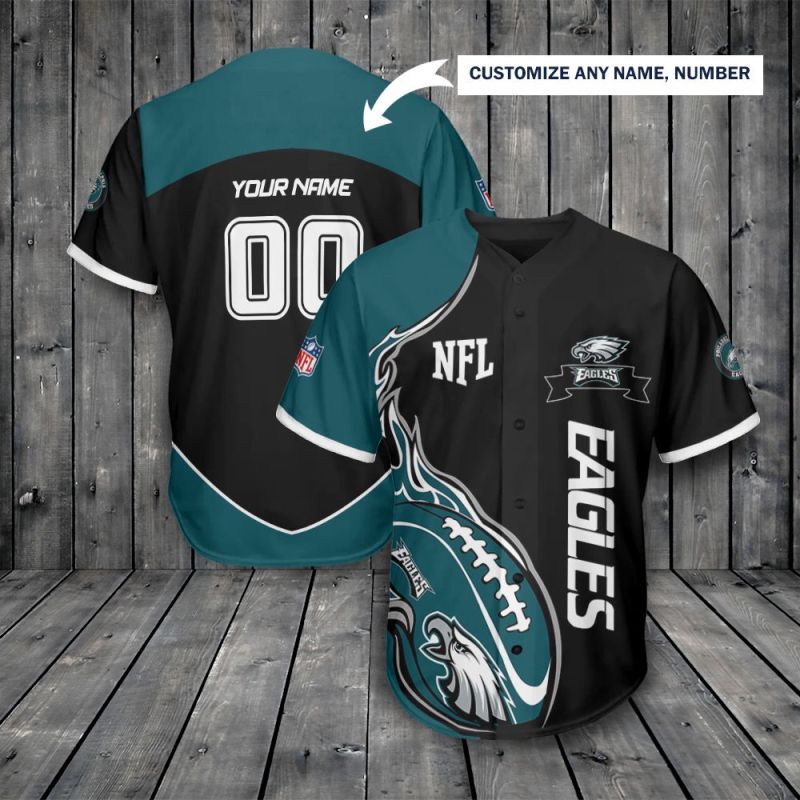 Philadelphia Eagles Personalized Baseball Jersey
