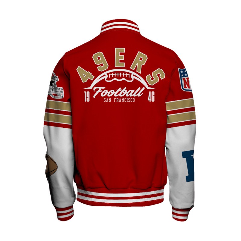 San Francisco 49ers Unisex Ultimate Game Day Varsity Jacket AZBTVJK000048 5 San Francisco 49ers Unisex Ultimate Game Day Varsity Jacket - Details