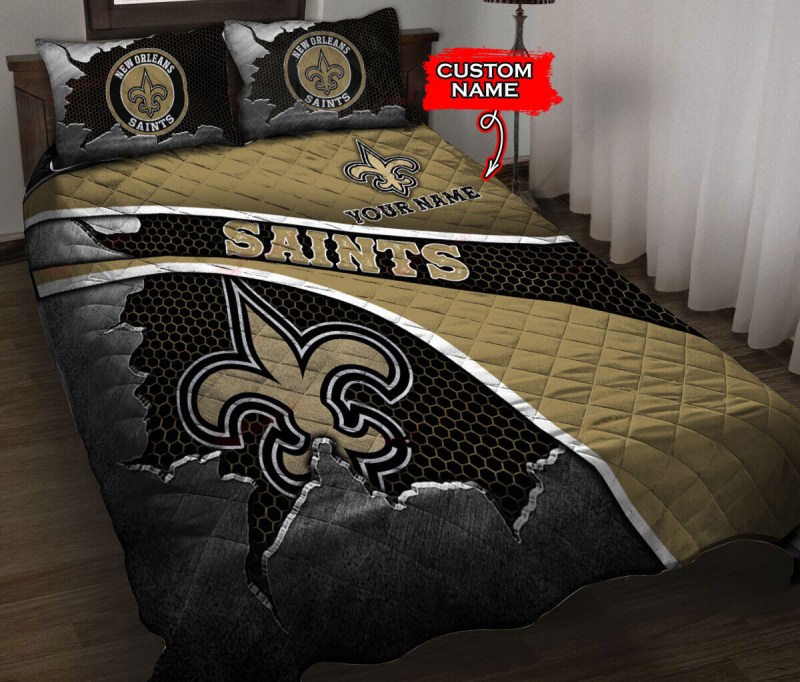 NFL New Orleans Saints Personalized Quilt Set