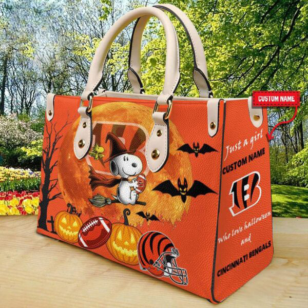 Cincinnati Bengals Halloween Leather Hand Bag Limited Edition