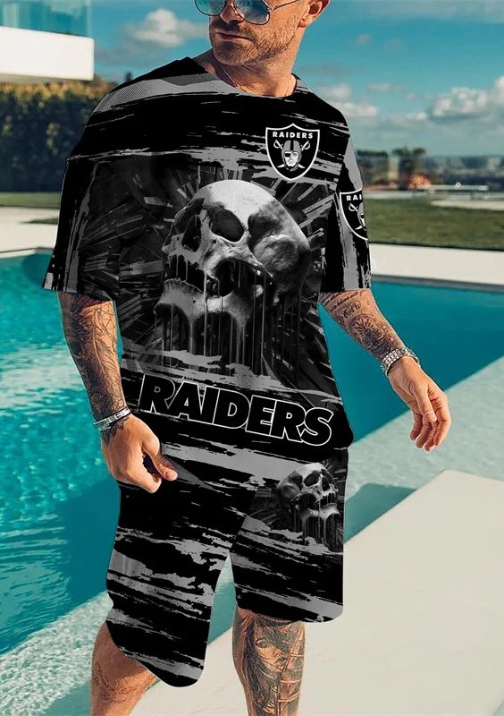 Las Vegas Raiders T-Shirt and Shorts