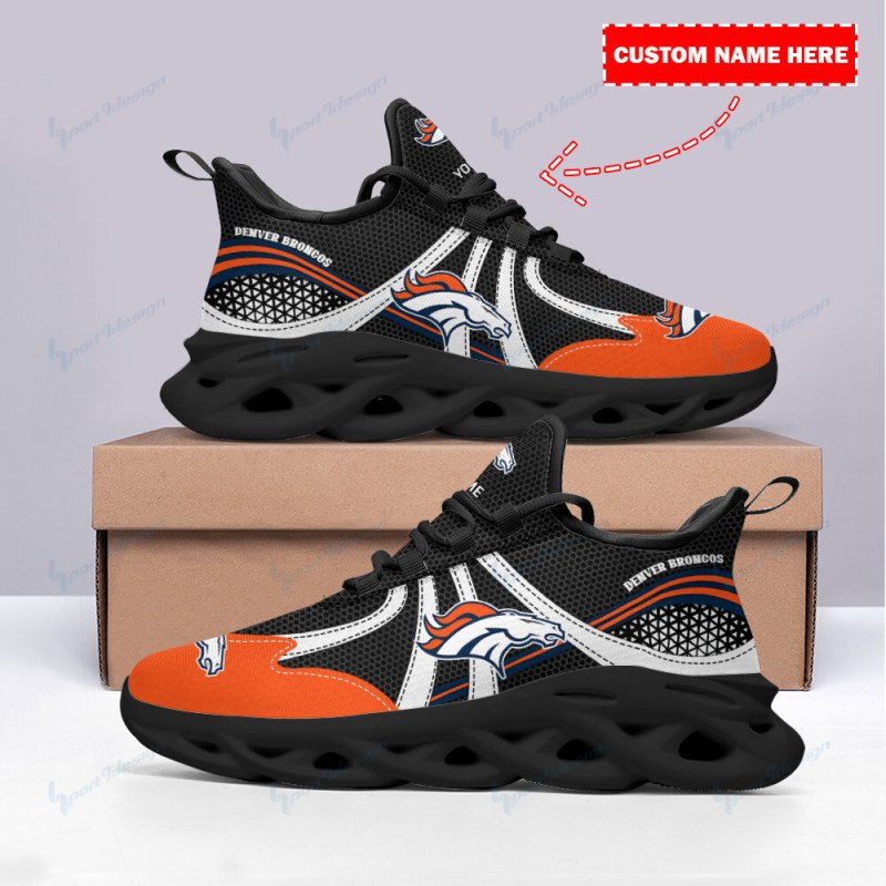 Denver Broncos Personalized Yezy Running Sneakers