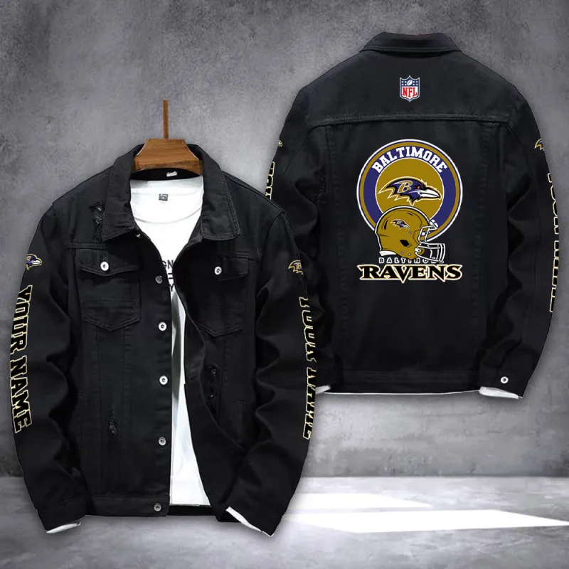 Stylish Baltimore Ravens Denim Jacket