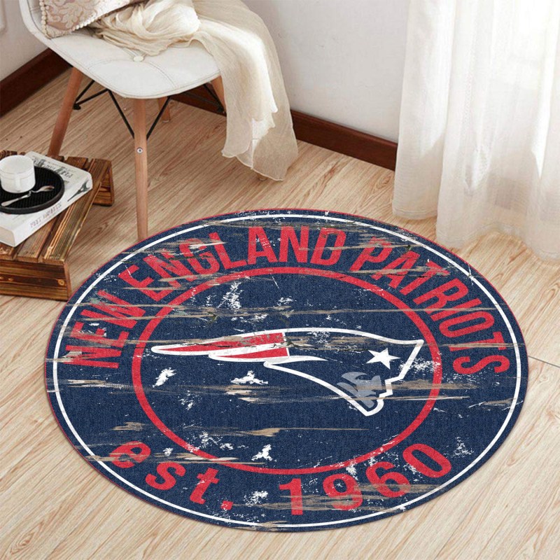 New England Patriots Round Rug