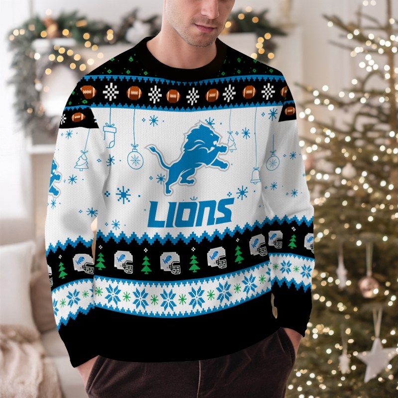 Detroit Lions Christmas Sweater 3