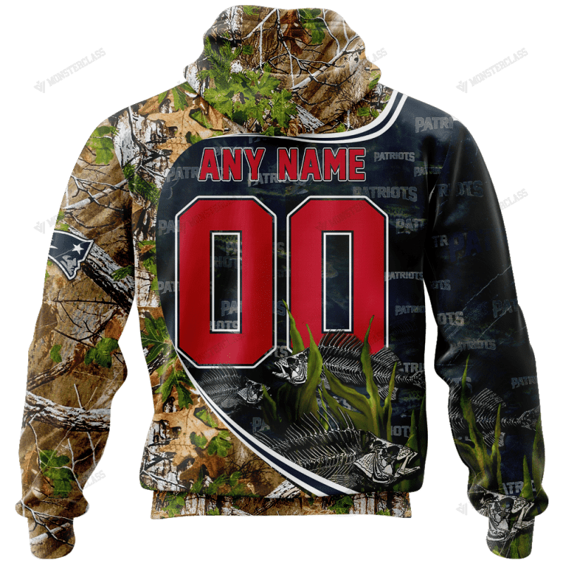 New England Patriots Hoodie Sweatshirt Back View