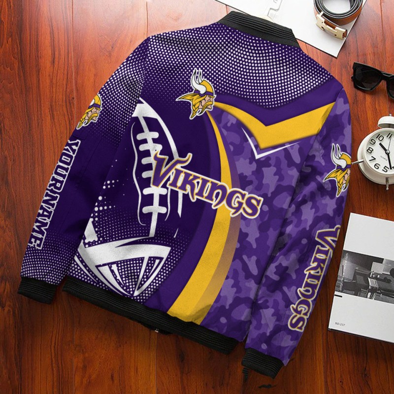 Personalized Bomber Jacket for Minnesota Vikings Fans