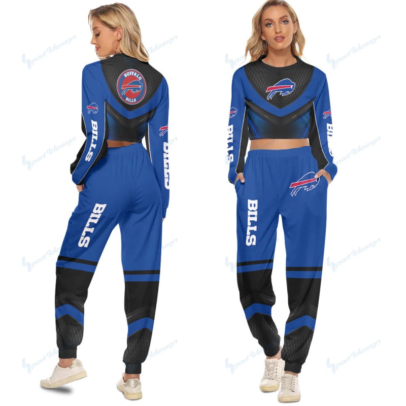 Buffalo Bills Crop Sweatshirt Suit