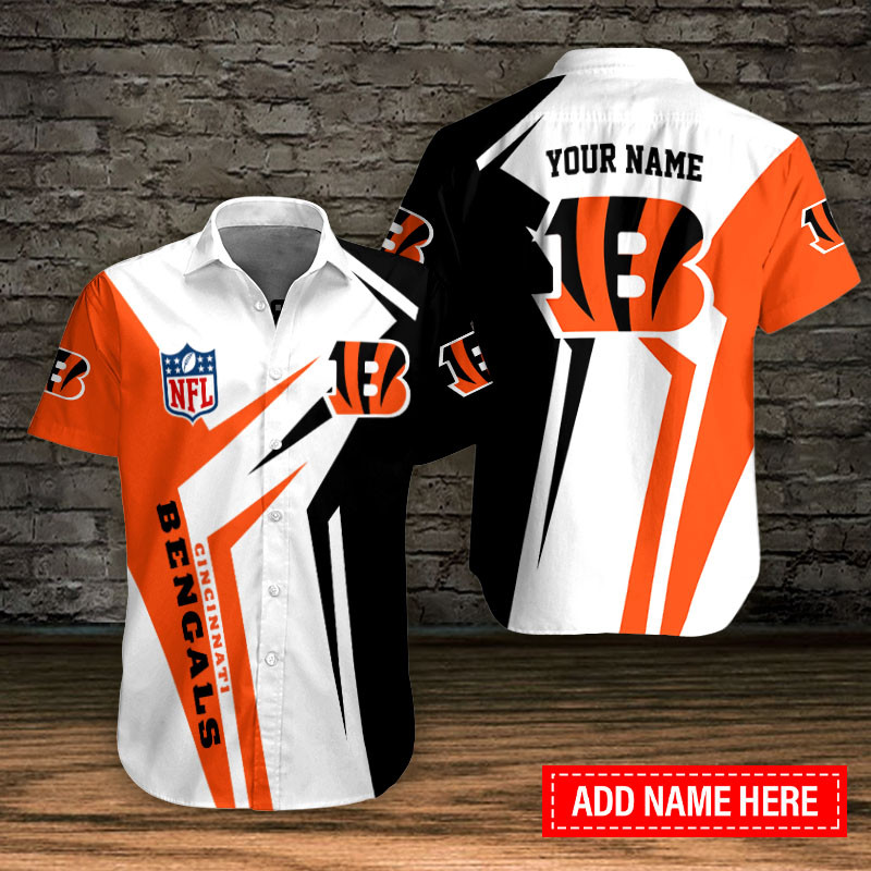 Cincinnati Bengals Personalized Button Shirt Sizing Chart