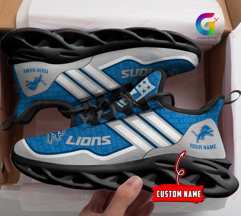 Detroit Lions Personalized Yeezy Running Sneakers