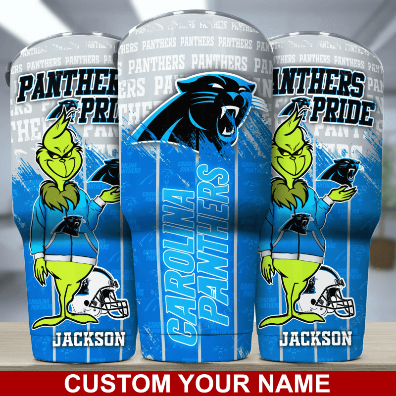 Stylish Carolina Panthers Personalized Tumbler