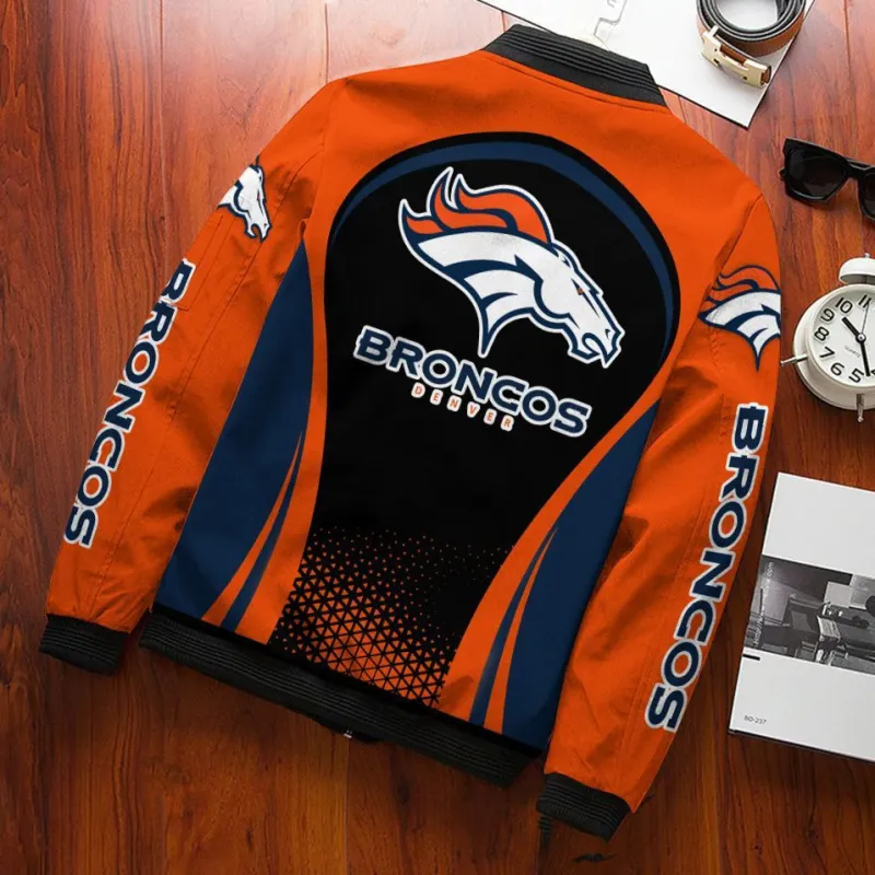 Denver Broncos Bomber Jacket Back View