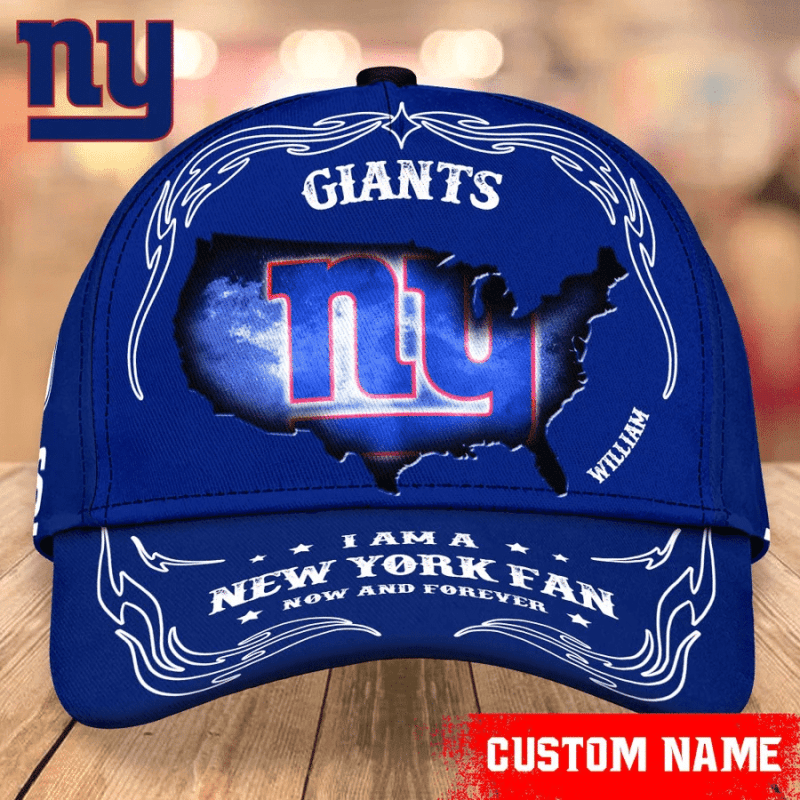 New York Giants Custom Name Baseball Cap