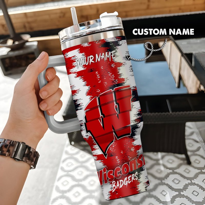 Wisconsin Badgers Personalized Tumbler 1