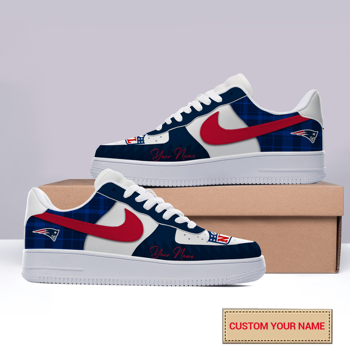 NFL New England Patriots 2024 Logo Pattern AF1 Sneaker