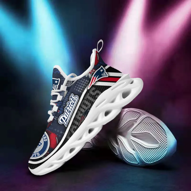 New England Patriots Yezy Running Sneakers Front