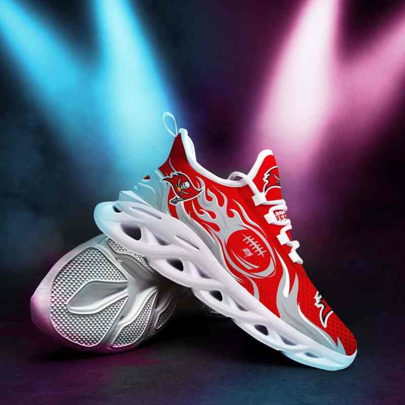 Tampa Bay Buccaneers Yezy Running Sneakers Detailed View