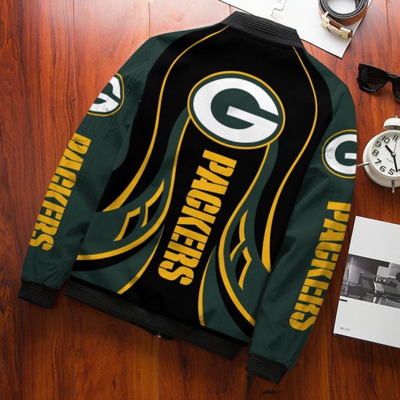Green Bay Packers Bomber Jacket Back View