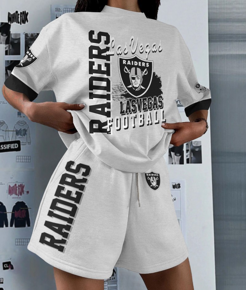 Las Vegas Raiders Top and Shorts Suit