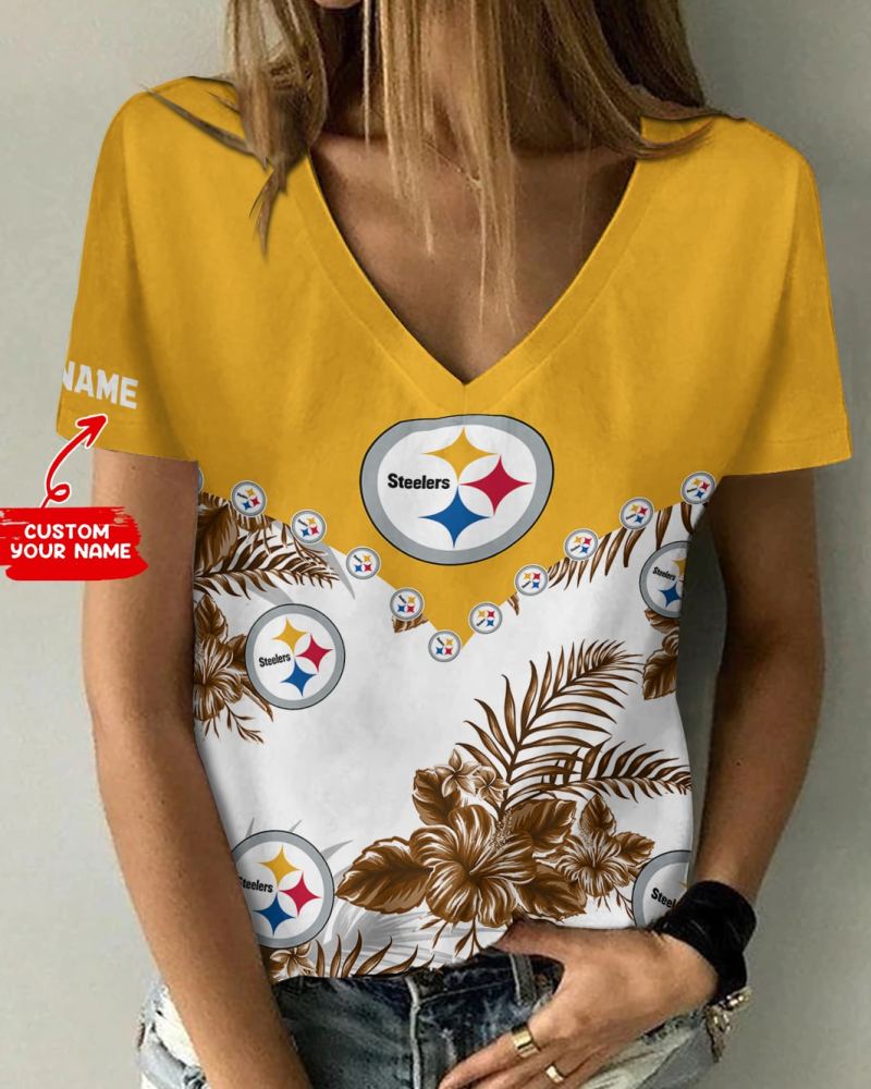 Pittsburgh Steelers V-neck T-shirt