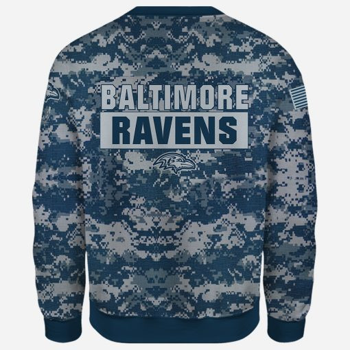 Baltimore Ravens Personalized Sweater on a Model