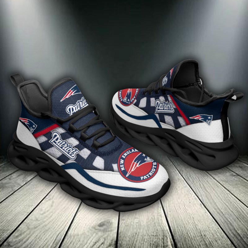 New England Patriots Yezy Running Sneakers Back View