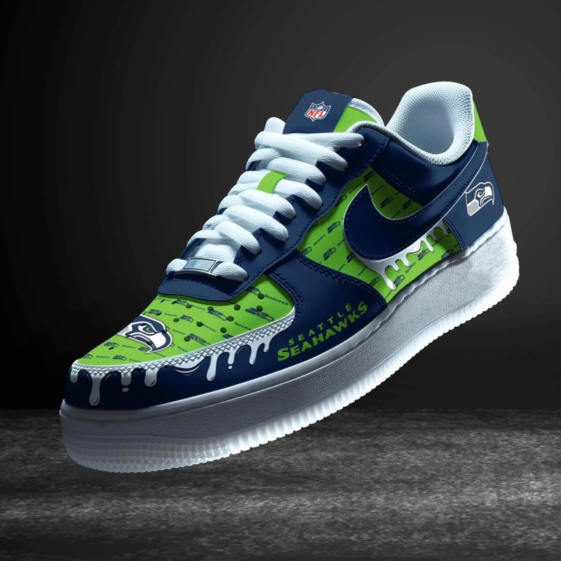 Seattle Seahawks Personalized AF1-1 Sneakers