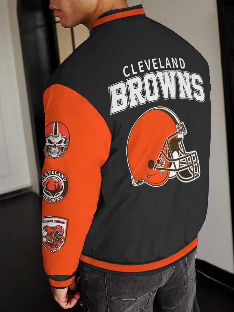 Cleveland Browns Varsity Jacket Back View
