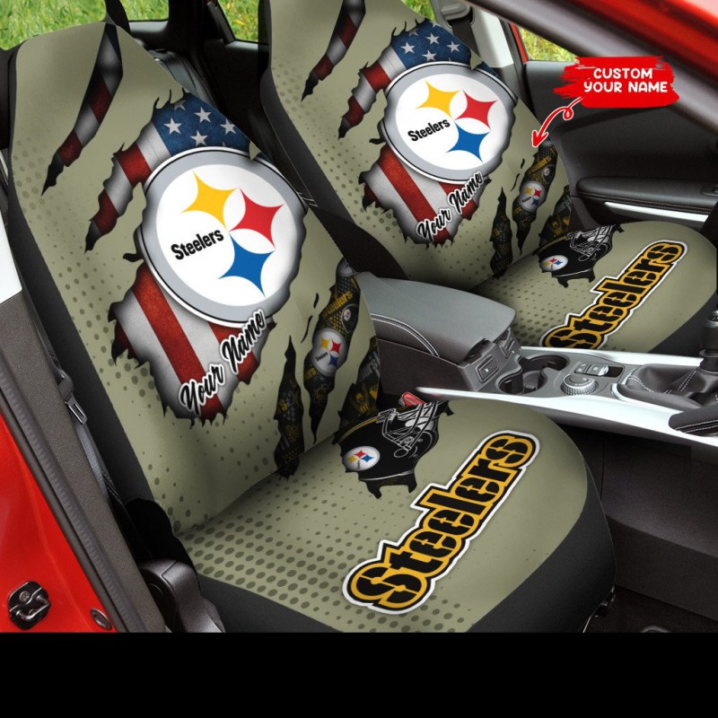 Pittsburgh Steelers Personalized Car Seat Covers