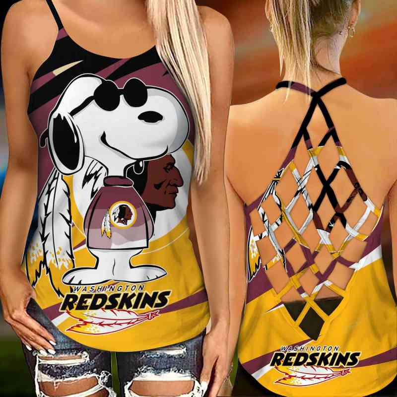 Washington Redskins Criss Cross Tank Top