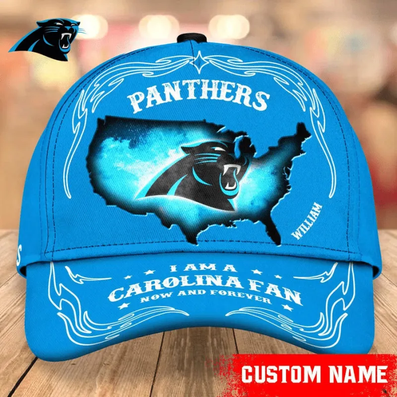 Carolina Panthers Baseball Cap Custom Name
