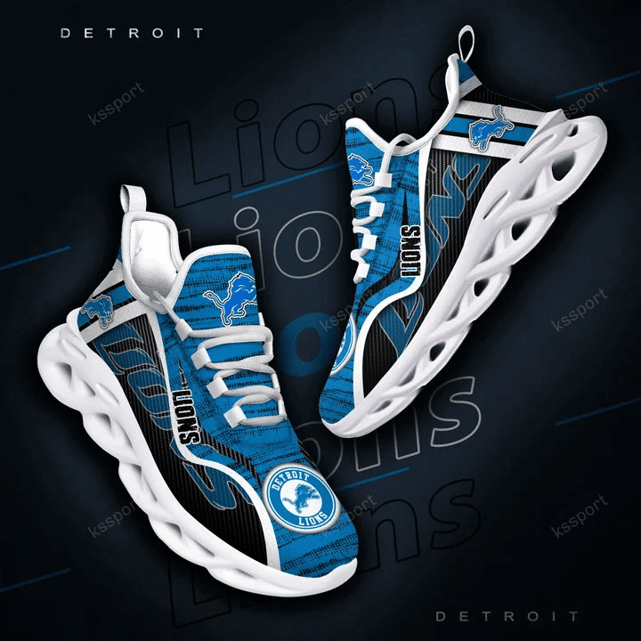 Detroit Lions Yezy Running Sneakers Side View