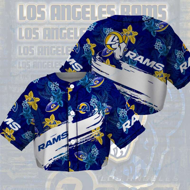 Los Angeles Rams Crop Top Baseball Jersey