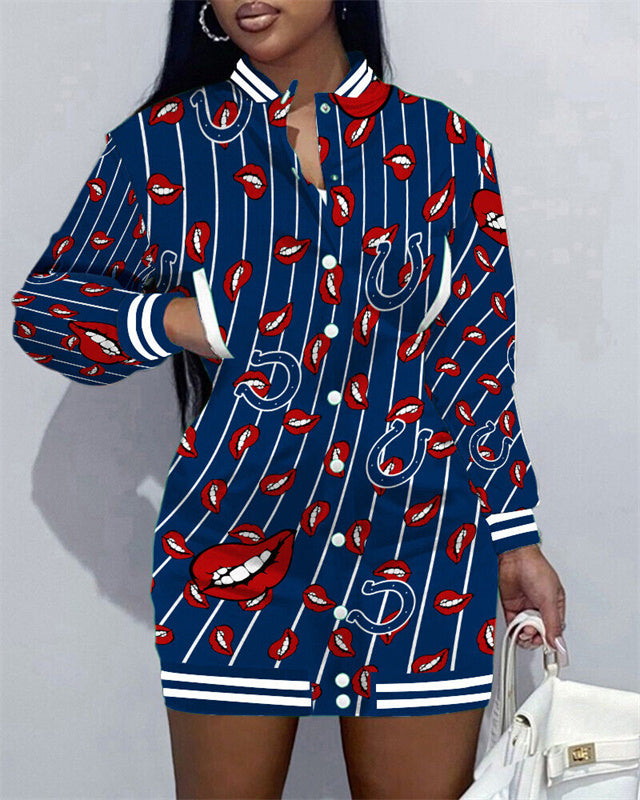 Indianapolis Colts Women's Button Down Jacket Dress