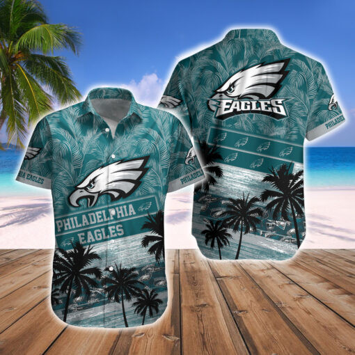 Philadelphia Eagles Button Shirt & Shorts Side View
