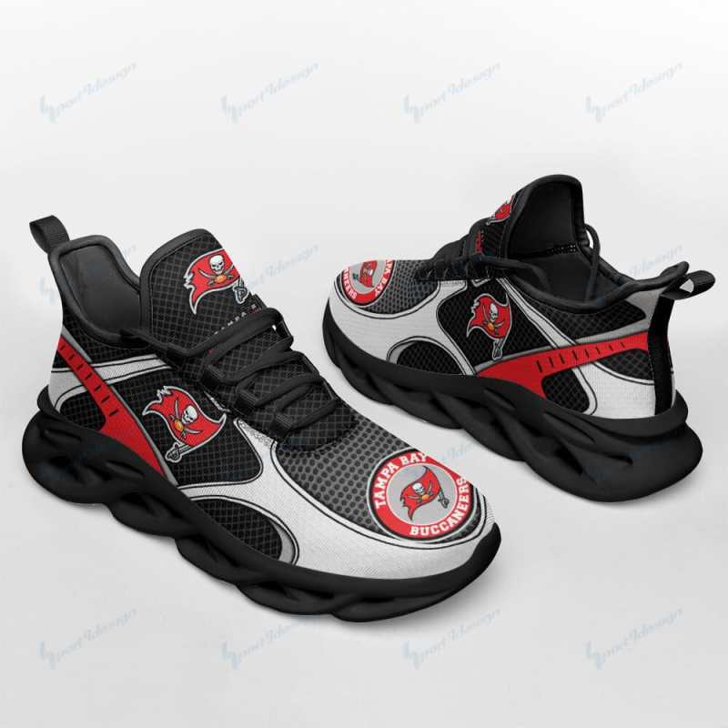 Tampa Bay Buccaneers Personalized Yezy Running Sneakers Back View