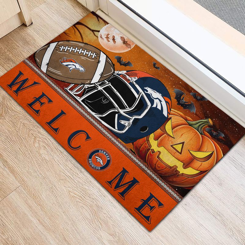 Denver Broncos Doormat - Halloween Theme