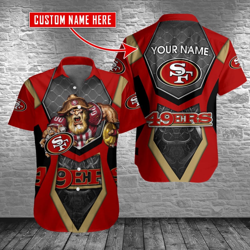 San Francisco 49ers Personalized Button Shirt Sizing Chart