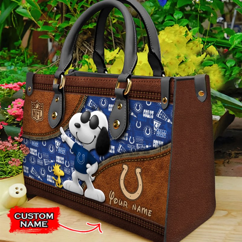 Indianapolis Colts Personalized Leather Hand Bag - Image 1