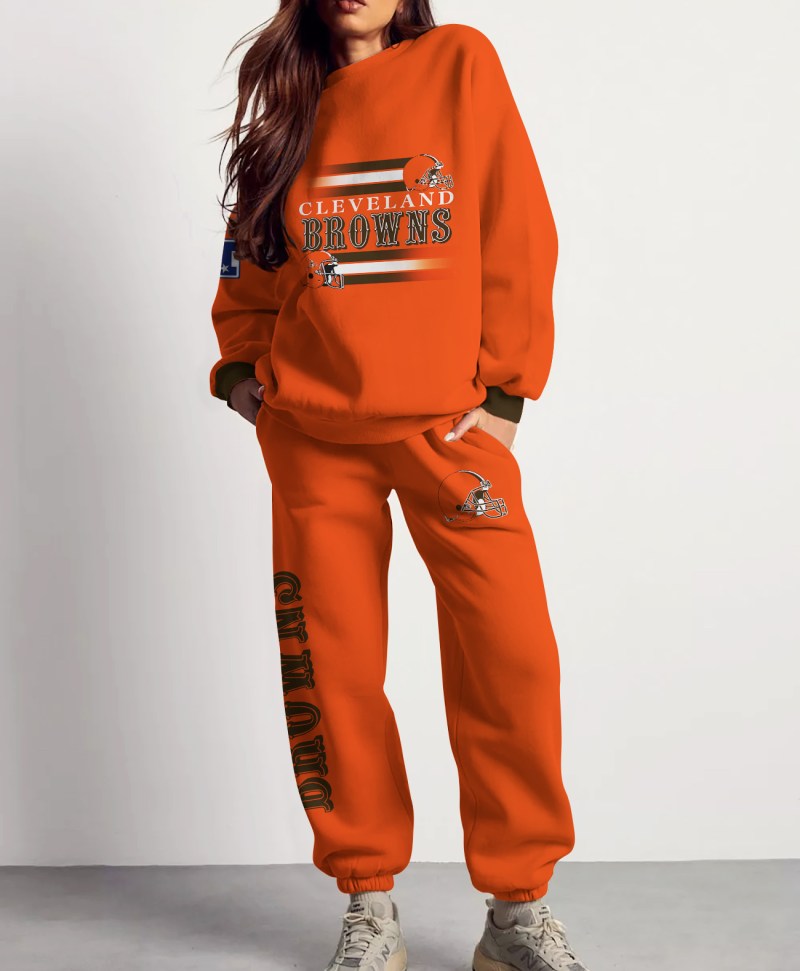 Cleveland Browns Combo 3D Sweatsuit and Sweatpants