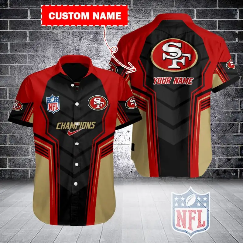 San Francisco 49ers Personalized Button Shirt Sizing Chart