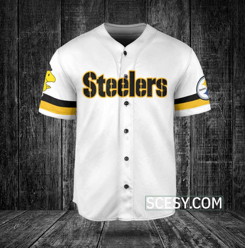 Pittsburgh Steelers Snoopy Baseball Jersey - Back View
