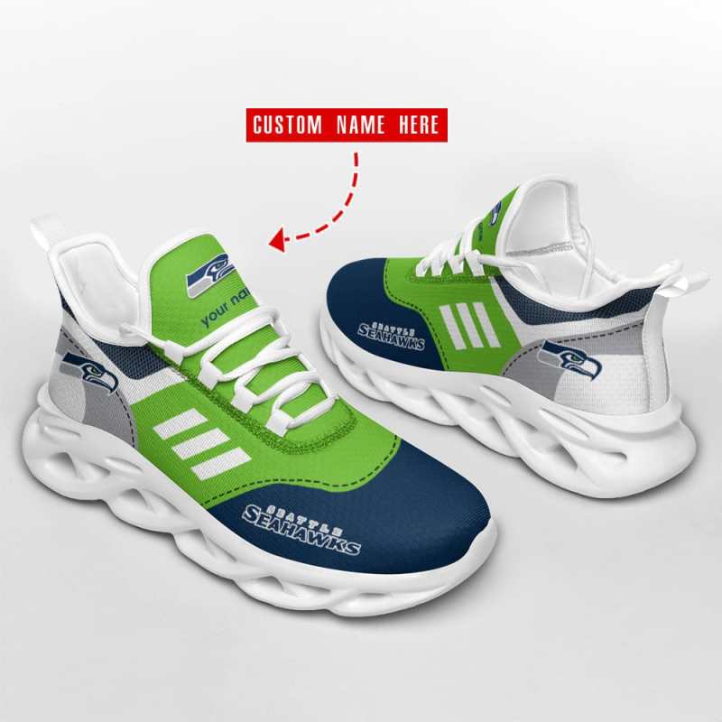 Seattle Seahawks Personalized Yezy Running Sneakers 2