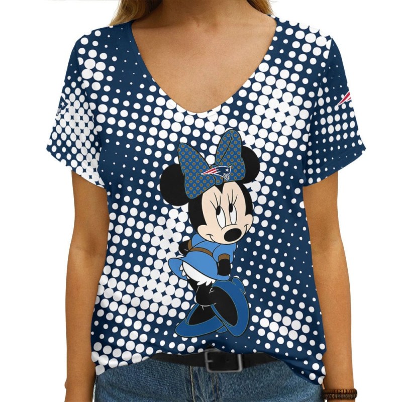 New England Patriots Summer V-neck Women's T-shirt