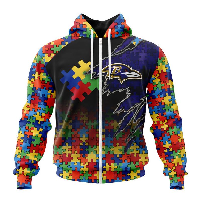 Baltimore Ravens Special Autism Awareness Design Hoodie