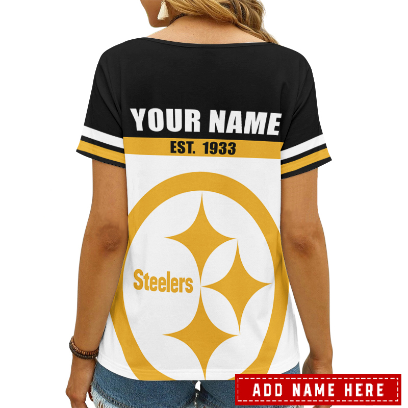 Pittsburgh Steelers V-neck T-shirt - Game Day Clothing