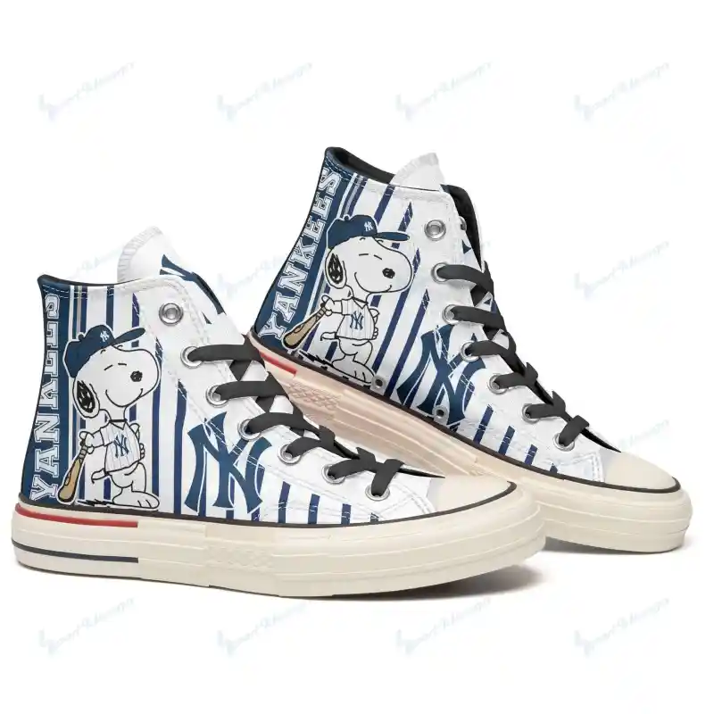 New York Yankees High Top Canvas Shoes Image 4