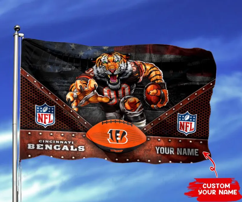 Cincinnati Bengals Personalized Flag