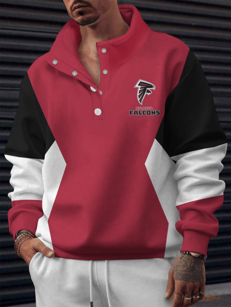 Atlanta Falcons Casual Colorful Stand Collar Sweatshirt