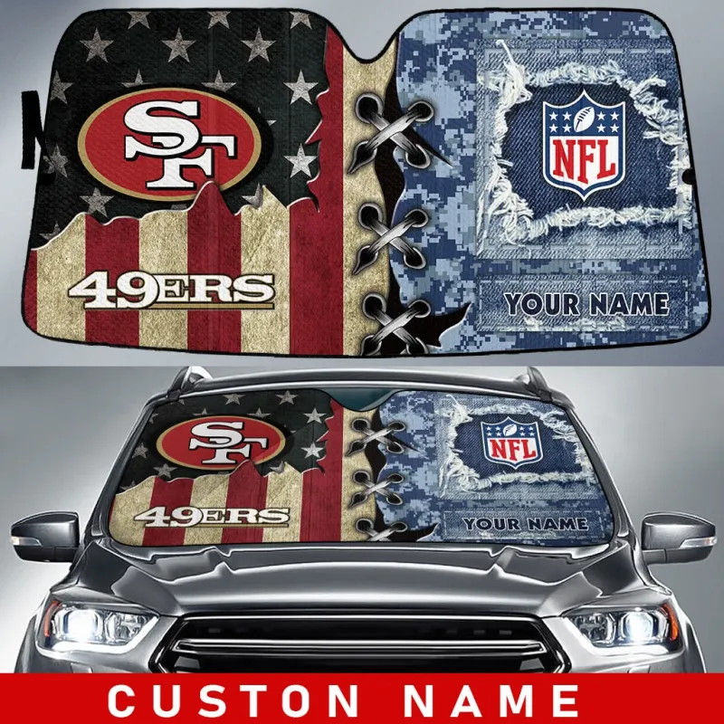 San Francisco 49ers Personalized Auto Sun Shade
